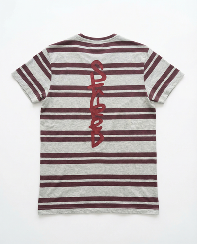 Burgundy tee with print