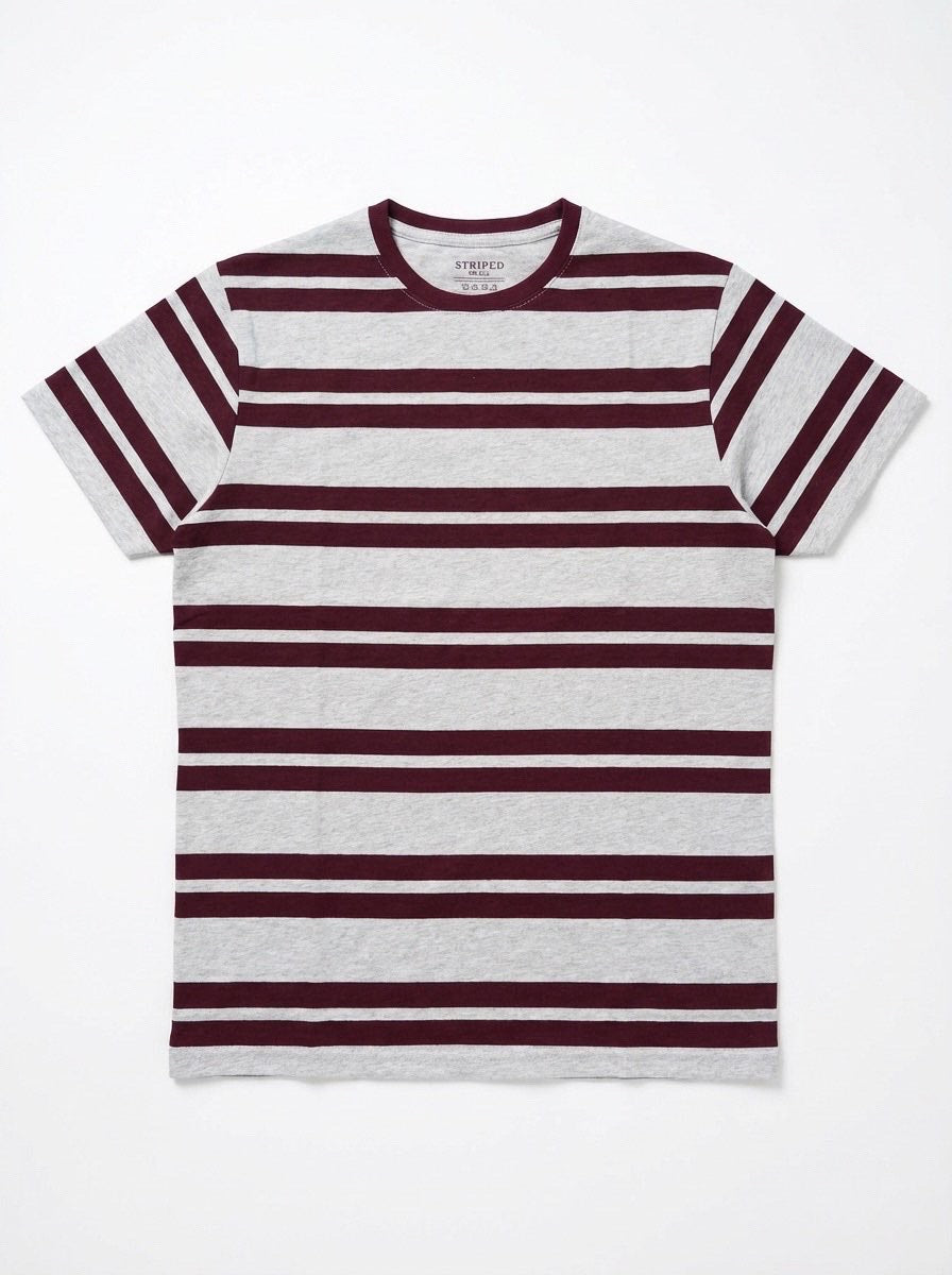 Burgundy tee with print