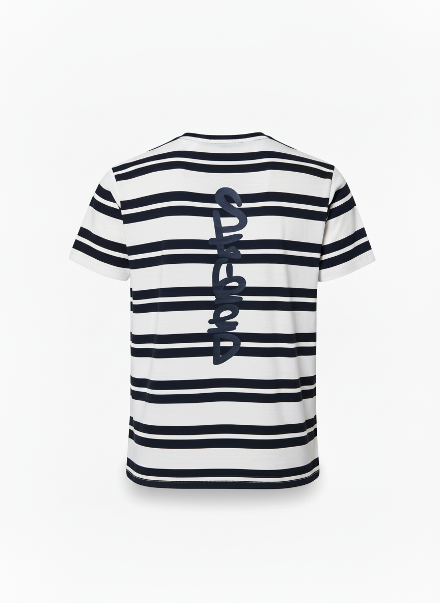 Navy blue tee with print
