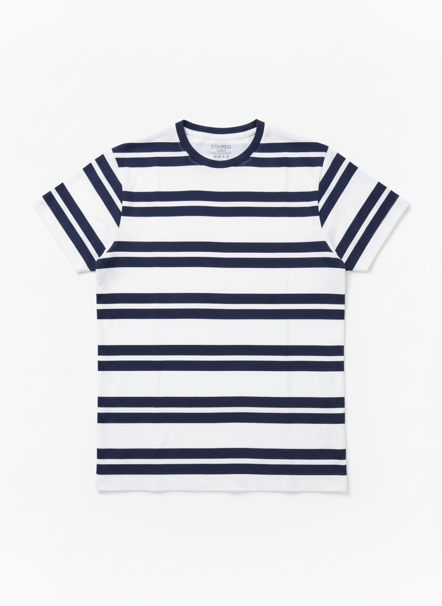 Navy blue tee with print
